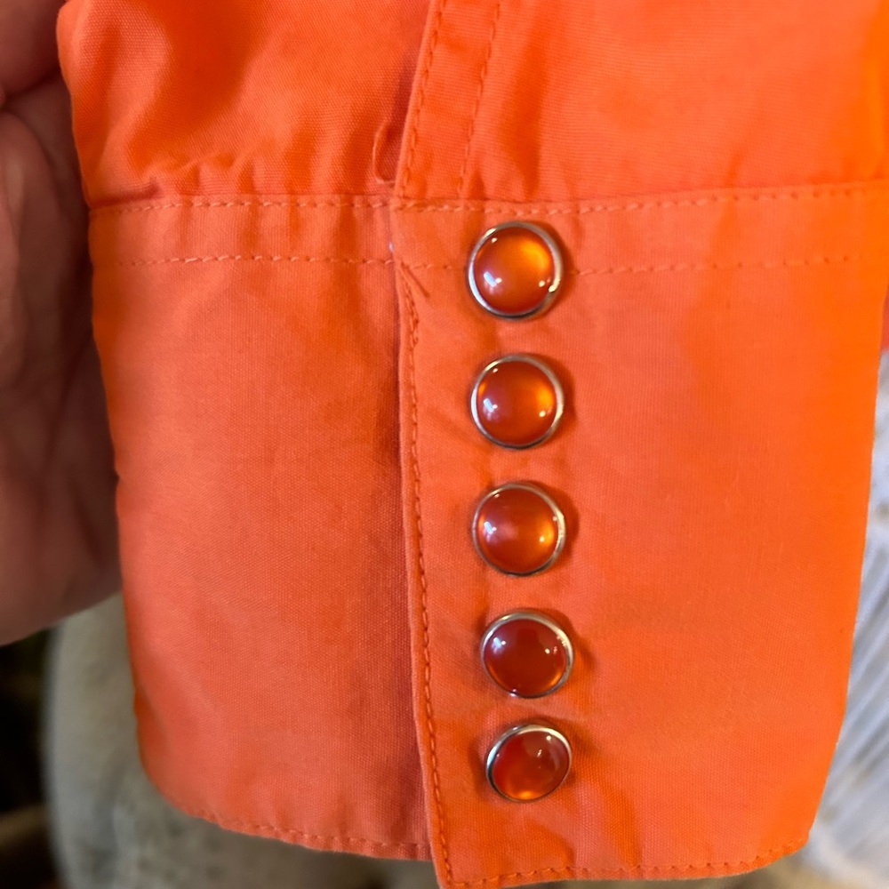 Roper Women’s XL Orange Snap Button Down Shirt